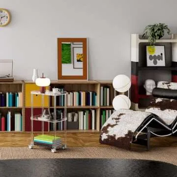 Aquiver Acrylic Utility Rolling Cart for Modern Storage