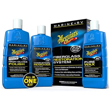 Meguiar's M4965 Marine/RV Fiberglass Restoration Kit - Remove Oxidation, Restore Shine and Gloss and...