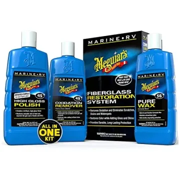 Meguiar's M4965 Marine/RV Fiberglass Restoration Kit - Remove Oxidation, Restore Shine and Gloss and...