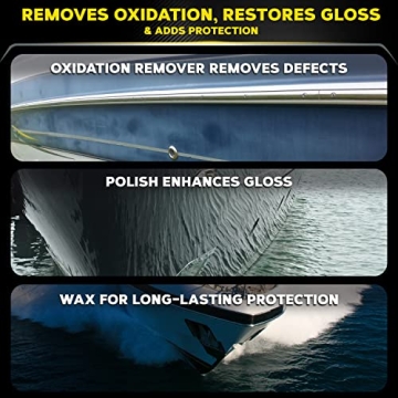 Meguiar's Marine RV Fiberglass Restoration Kit - 3 Steps to Shine
