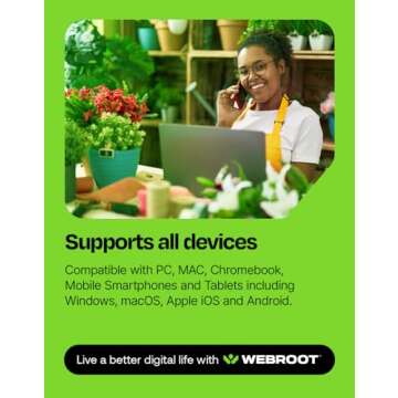Webroot Internet Security Plus | Antivirus Software 2025 | 3 Device | 1 Year Download for PC/Mac/Chromebook/Android/IOS + Password Manager