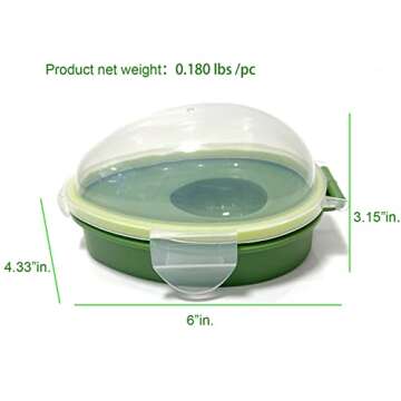 halteoly Avocado Keeper Avocado Saver Holder Food Crisper Storage Box Fruit Keeper Avocado Keeper St...
