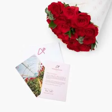 Aquarossa Farms - Red Roses Flowers Fresh Bouquet, Valentines Day Gifts for Her, Fresh Flowers for Delivery Prime, 12 Fresh Cut Stems