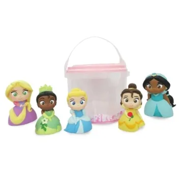 Disney Store Official Bath Set Princess - Kids Bath Accessories with Beloved Characters - Colorful a...