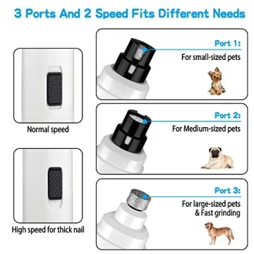 Professional 2-Speed Dog Nail Grinder - Casfuy