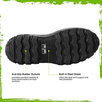 Durable TIDEWE Waterproof Rubber Boots for Men: Insulated & Comfortable