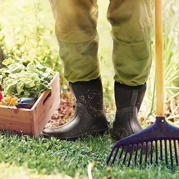 Durable TIDEWE Waterproof Rubber Boots for Men: Insulated & Comfortable