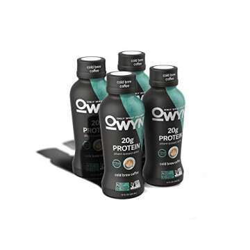 OWYN 100% Vegan Plant-Based Protein Shakes | Cold Brew Coffee, 12 Fl Oz (Pack of 4) | Dairy-Free, Gl...