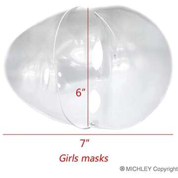 MICHLEY Halloween Mask Full Face Party Mask White Cosplay Masks in Dancing Party (12pcs boys/female+12pcs girls)