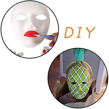 MICHLEY Halloween Mask Full Face Party Mask White Cosplay Masks in Dancing Party (12pcs boys/female+12pcs girls)