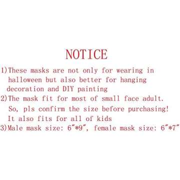 MICHLEY Halloween Mask Full Face Party Mask White Cosplay Masks in Dancing Party (12pcs boys/female+12pcs girls)