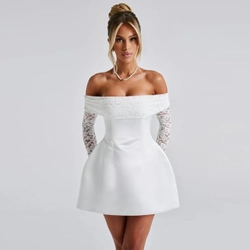 Ailaoyou Splicing Tube Dress Women's Sexy Strapless Style