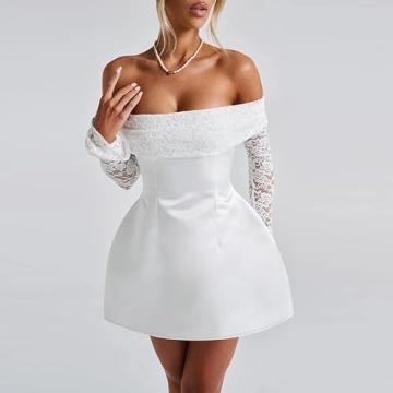 Ailaoyou Splicing Tube Dress Women's Sexy Strapless Style