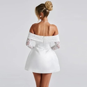 Ailaoyou Splicing Tube Dress Women's Sexy Strapless Style