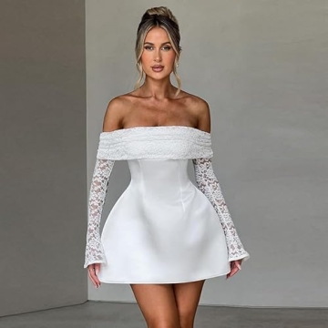 Ailaoyou Splicing Tube Dress Women's Sexy Strapless Style