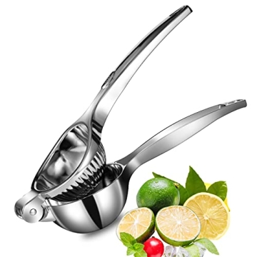TEZZ Premium Lemon Squeezer Large Heavy Duty Handheld Juicer for Lemon, Metal Hand Press Citrus Juic...