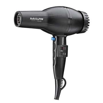 BaBylissPRO Porcelain Ceramic 2800 Dryer, Black