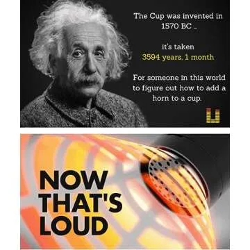 The LoudCup 20 oz Tumbler + Integrated Stadium Horn (Bluejay Blue) - Reusable Water Bottle for Sport...