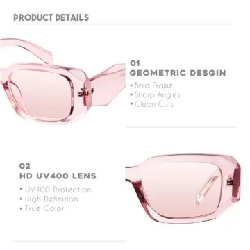 Mosanana Trendy Rectangle Sunglasses - Stylish UV Protection