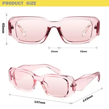 Mosanana Trendy Rectangle Sunglasses - Stylish UV Protection