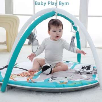 EAPFCT Baby Play Gym Activity Mat,Baby Gyms & Playmats for Babies 0 to 3 6 9 12 Months,Tummy Time Ma...
