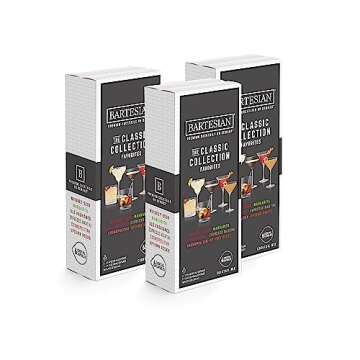 Bartesian Classic Collection Cocktail Mixer Capsules - 18 Pack for Perfect Drinks