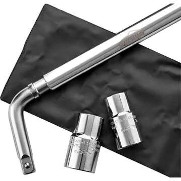 EPAuto Telescoping Lug Wrench, Wheel Wrench with CR-V Sockets (17/19, 21/22mm)