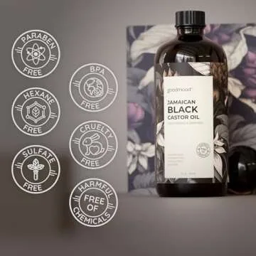 GOODMOOD Organic Jamaican Black Castor Oil for Hair & Skin