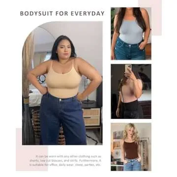 FeelinGirl Seamless Shapewear Camisoles Tummy Control Compression Tank Tops for Women Body Shaper Cami Ivory XL