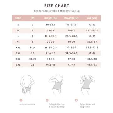 FeelinGirl Seamless Shapewear Camisoles Tummy Control Compression Tank Tops for Women Body Shaper Cami Ivory XL