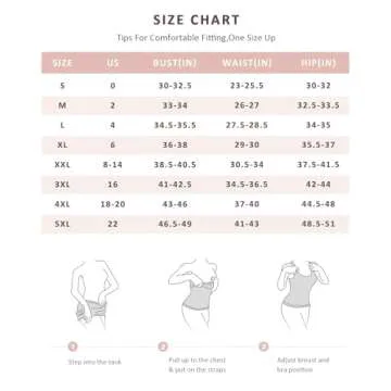 FeelinGirl Seamless Shapewear Camisoles Tummy Control Compression Tank Tops for Women Body Shaper Cami Ivory XL