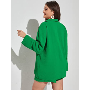 MakeMeChic Women's Plus Size Casual 2 Piece Outfits