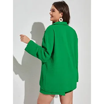 MakeMeChic Women's Plus Size Casual 2 Piece Outfits