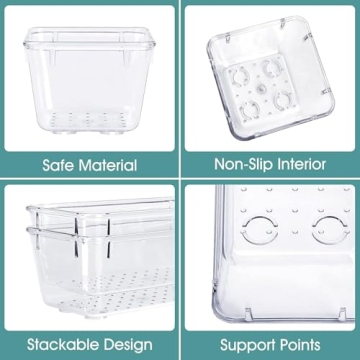 25 PCS Clear Drawer Organizers - Versatile Storage Solutions