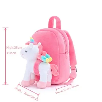Unicorn Toddler Backpack with Detachable Toy for Kids