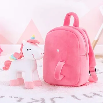 Unicorn Toddler Backpack with Detachable Toy for Kids