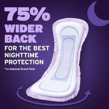 Poise Overnight Incontinence Pads - Comfort & Protection
