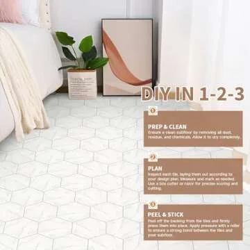 MORCART Stylish and Durable Peel and Stick Floor Tiles