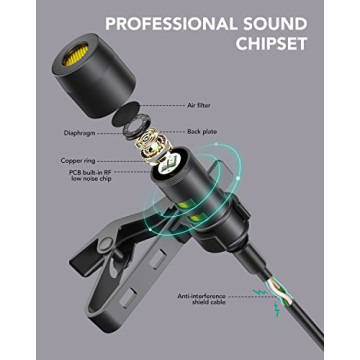 PoP voice Lavalier Microphone for Clear Audio Recording
