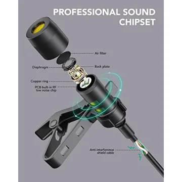 PoP voice Lavalier Microphone for Clear Audio Recording