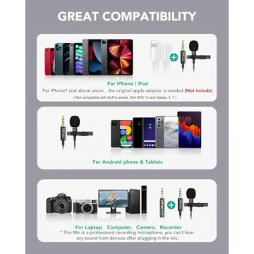 PoP voice Lavalier Microphone for Clear Audio Recording