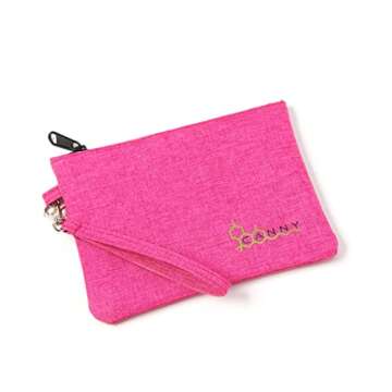 CANNY Clutch Smell Proof Bag – Pocket Size Odor Eliminating Travel Pouch. Smell Proof Container– Medicinal Stash Case with Activated Carbon and Bamboo Charcoal (Pink)