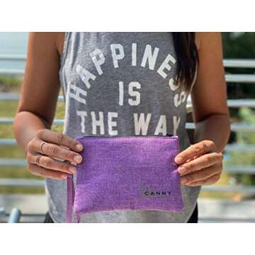 CANNY Clutch Smell Proof Bag – Pocket Size Odor Eliminating Travel Pouch. Smell Proof Container– Medicinal Stash Case with Activated Carbon and Bamboo Charcoal (Pink)