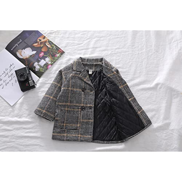 MoZiKQin Toddler Wool Coat - Warm Stylish Jacket for Kids