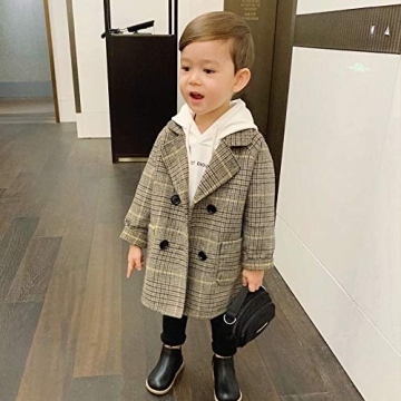 MoZiKQin Toddler Wool Coat - Warm Stylish Jacket for Kids