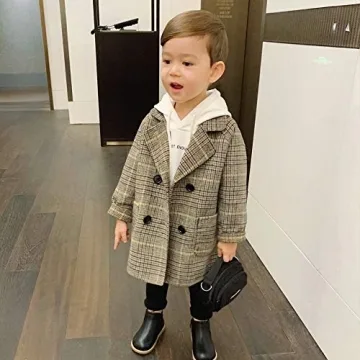 MoZiKQin Toddler Wool Coat - Warm Stylish Jacket for Kids