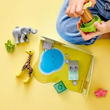 LEGO DUPLO Wild Animals of Africa 10971, Animal Toys for Toddlers, Girls & Boys Ages 2 Plus Years Old, Learning Toy with Baby Elephant & Giraffe Figures