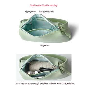 Luxury Mint Green Small Leather Shoulder Bag