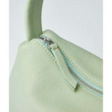 Luxury Mint Green Small Leather Shoulder Bag