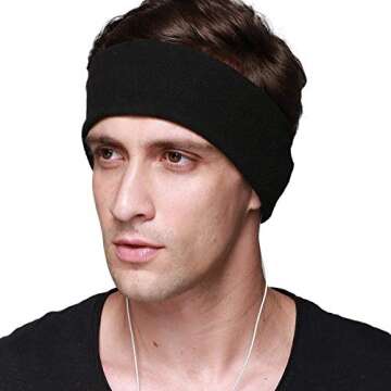 CHOKMAX Sleep Headphones with Ultra Thin Adjustable Speakers Comfortable Soft Fleece Headband Sleep Eye Mask for Sleeping, Perfect for Air Travel